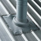 Dektite® Diverter EPDM Pipe Flashing For Metal Roofs - Grey (75 - 155mm)