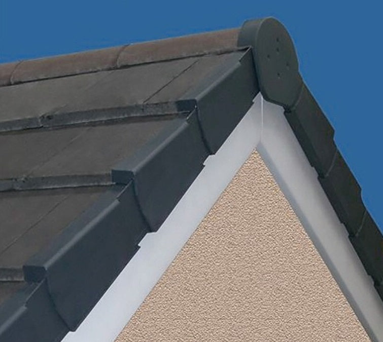 Klober Half Round Ridge End Cap - Grey (Pack of 2) | Roofing Outlet