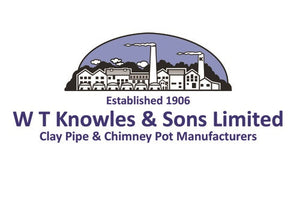 W T Knowles Red Clay Cannon Head Chimney Pot - 300mm