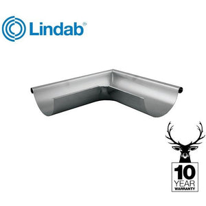 Lindab Majestic Galvanised Steel External 90° Gutter Angle