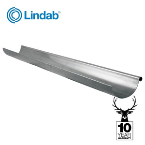 Lindab Majestic Galvanised Steel Half Round Gutter - 3m x 125mm