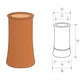 Redbank Red Roll Top Chimney Pot - 600mm