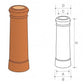Redbank Black Cannon Head Chimney Pot - 600mm