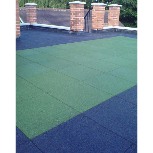 Castle Composites Castleflex Rubber Promenade Tiles - Forest Green (50