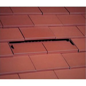 Ubbink UB37 In-Line Plain Tile Vent with 100mm Pipe - Red