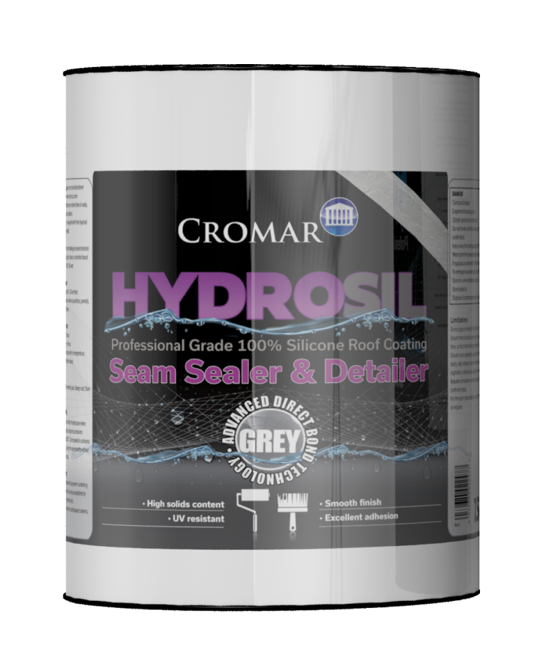 Cromar Hydrosil ProGrade 100% Silicone Liquid Roof Coating - Grey 18.9 ...