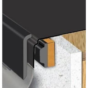 Rubbatrim 2 Part Gutter Trim for EPDM - 2.5m x 65mm