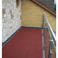 Castle Composites Castleflex Rubber Promenade Tiles - Rustic Red (500mm x 500mm x 30mm)