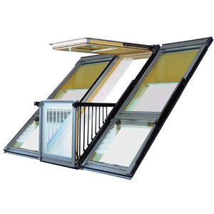 VELUX GDL SK19 SK0W323 White Painted Triple Cabrio® Roof Balcony for Tiles (362 x 252 cm)