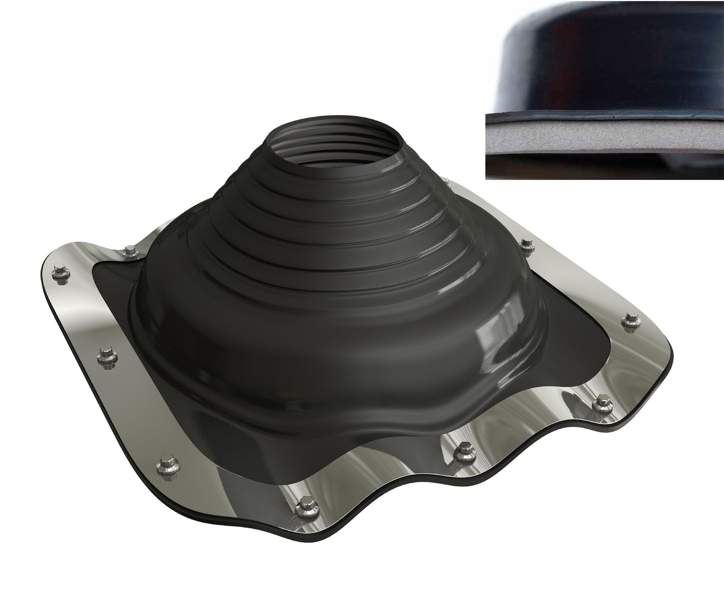 Dektite® EZi-Seal EPDM Pipe Flashing For Metal Roofs (100 - 200mm)
