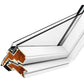VELUX GGU FK04 0062D Highest Performance Noise Reduction White PU Centre-Pivot Roof Window (66 x 98 cm)
